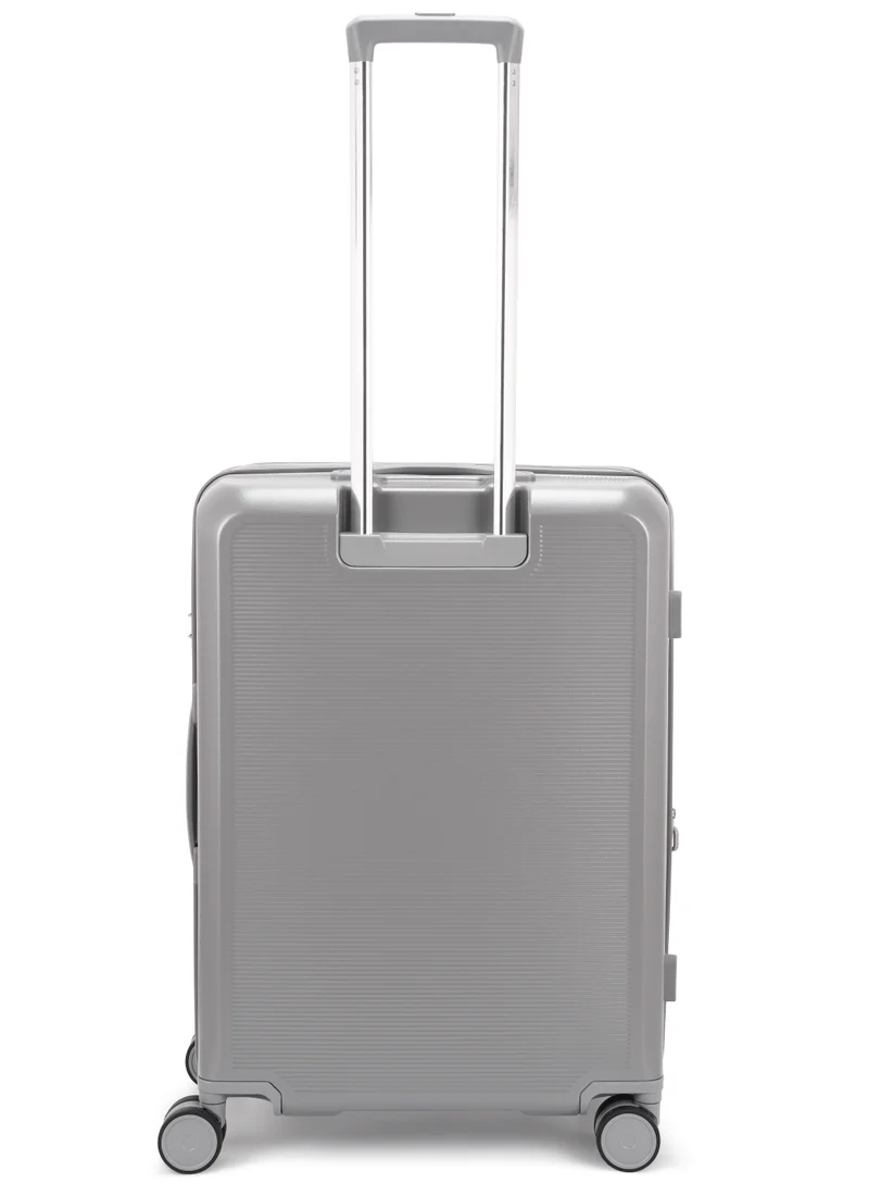 Echolac  Sense 56+67+78 Cm Hardcase Expandable 4-Double Wheeled 3 Piece Luggage Trolley Set - Silver  | Best Price UAE